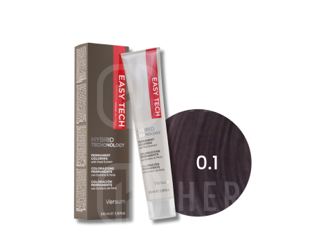 VERSUM EASY TECH profesjonalna trwała farba do włosów 100 ml | 0.1